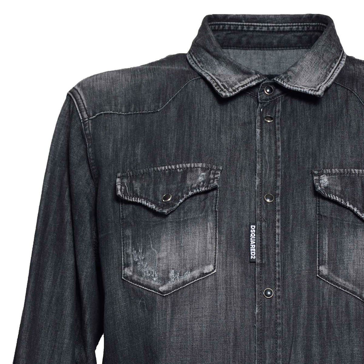 Camicia Classic Western in cotone nero Dsquared2