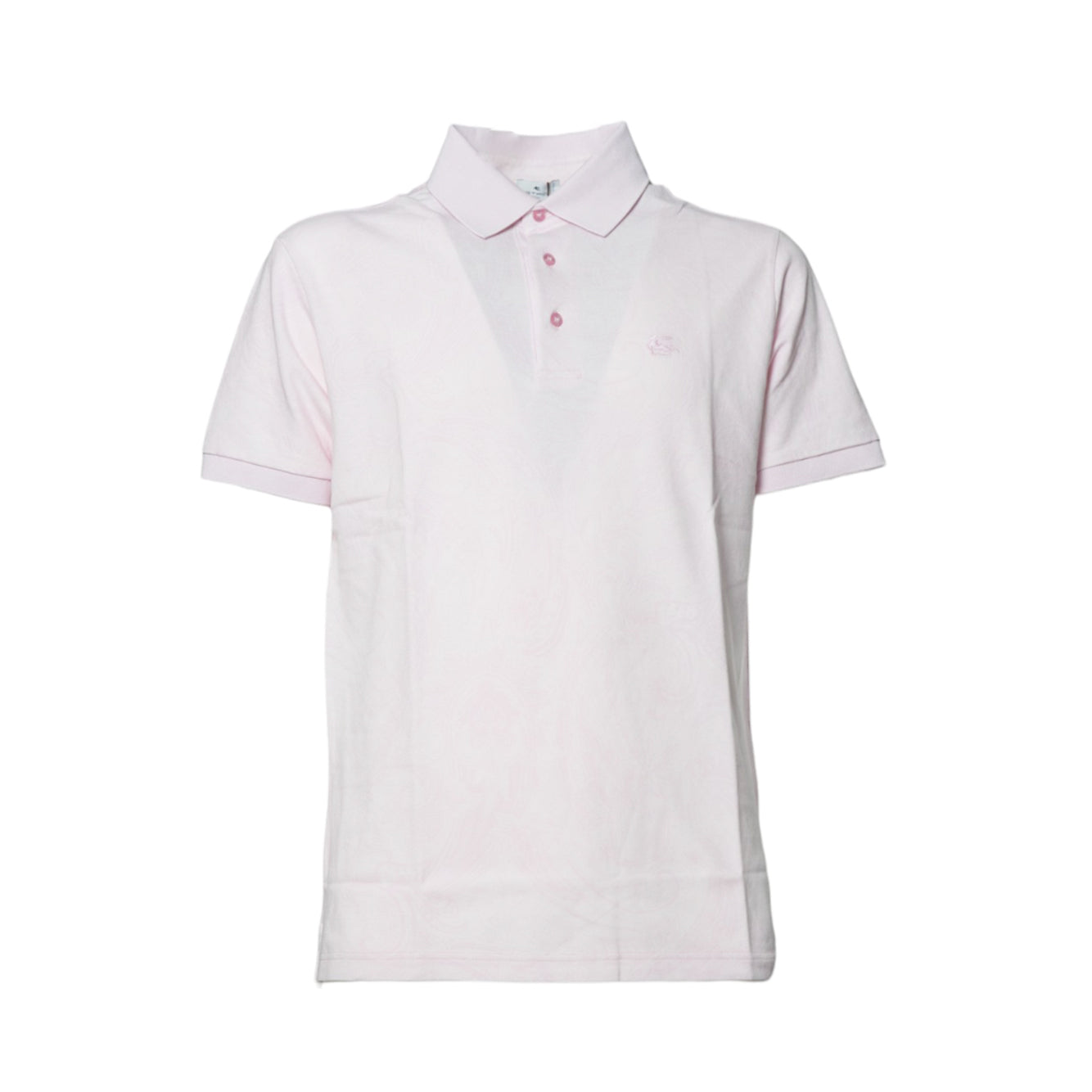 Polo in cotone rosa jacquard Etro