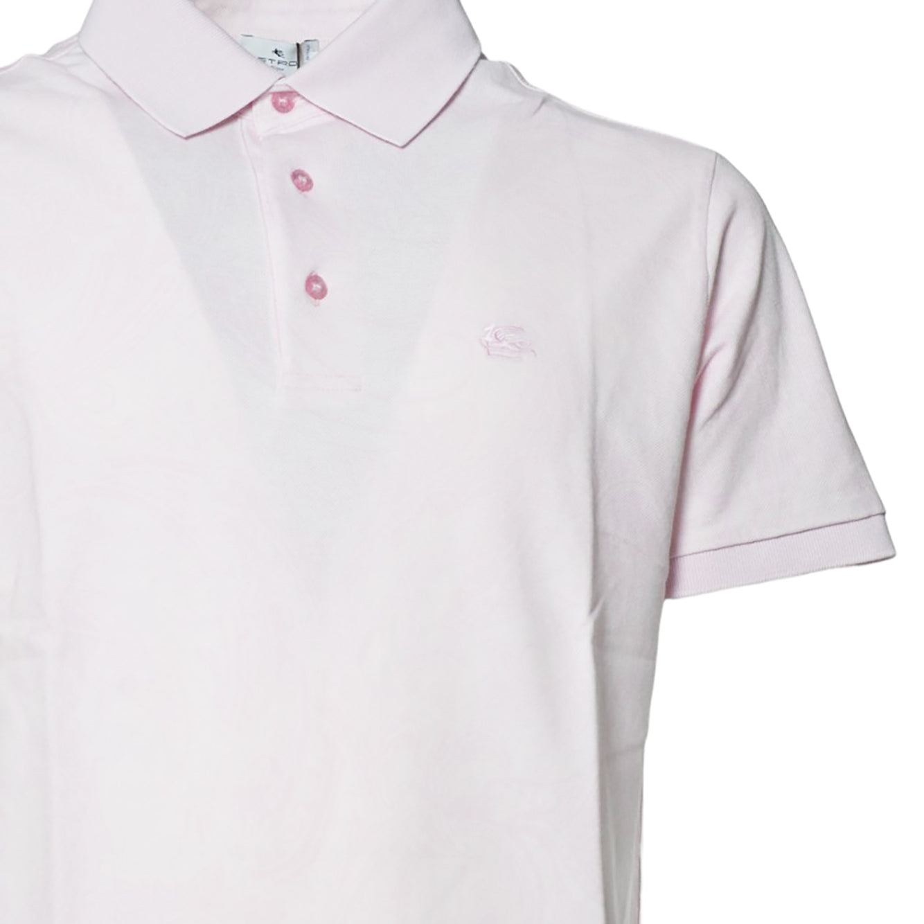 Polo in cotone rosa jacquard Etro