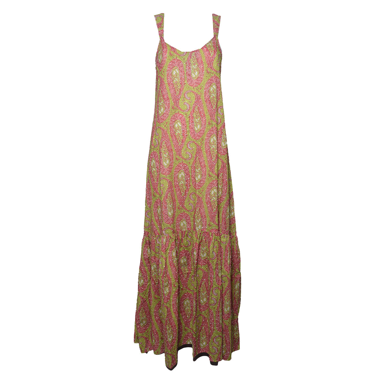 women's maxi jumper dress with hem flounce