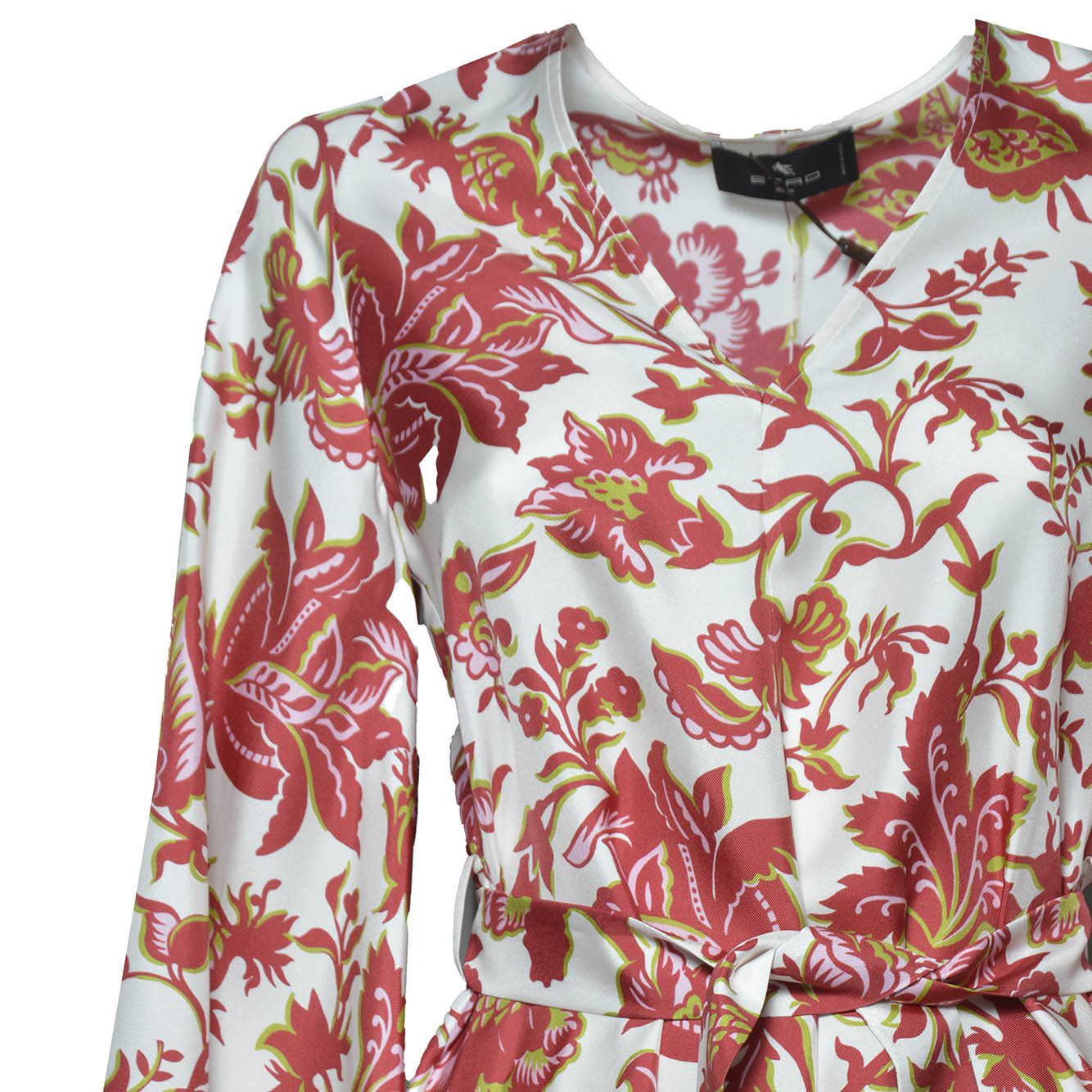 women's mini blouson dress with belt