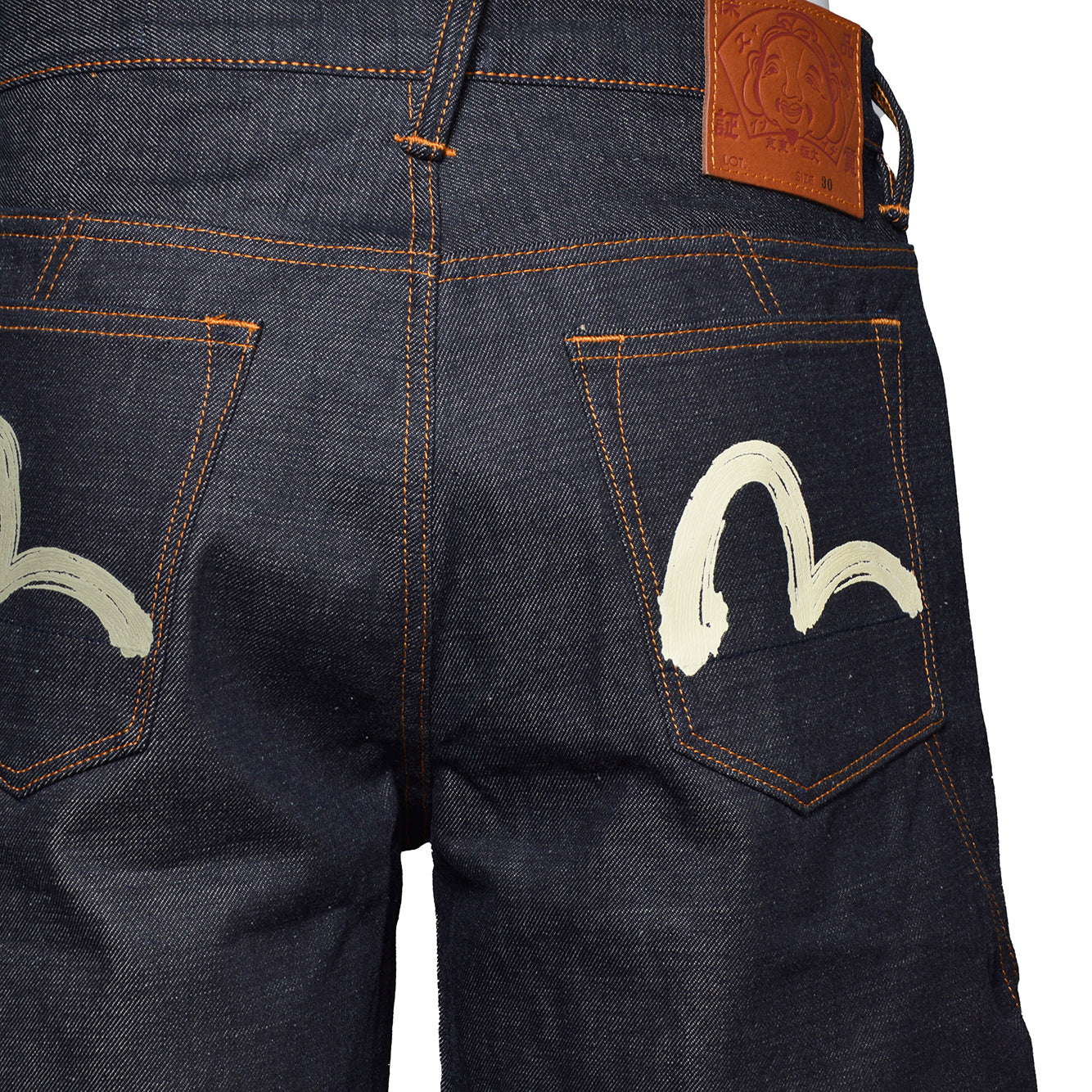 ht seagull printed pocket denim shorts