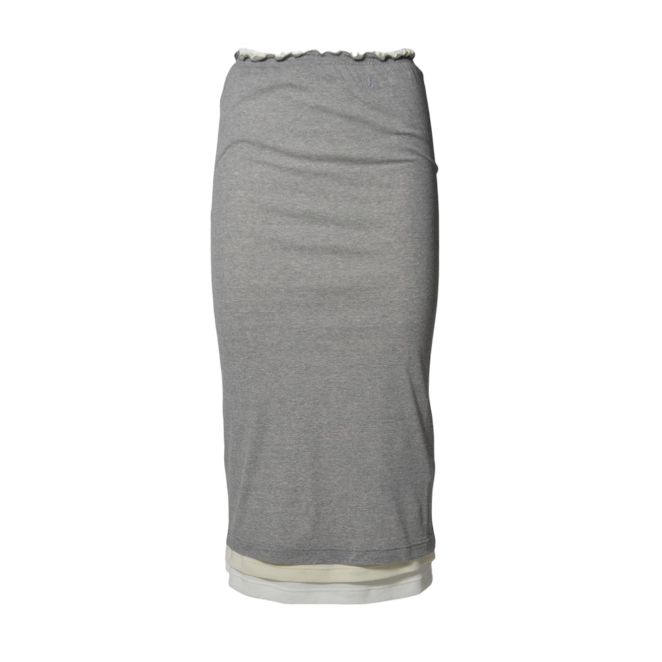 Gonna in cotone a tre strati grigio Jil Sander
