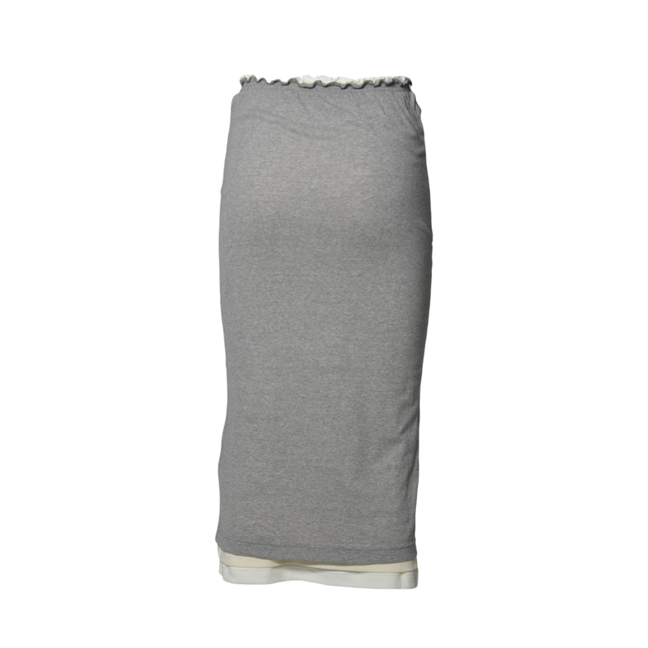 Gonna in cotone a tre strati grigio Jil Sander
