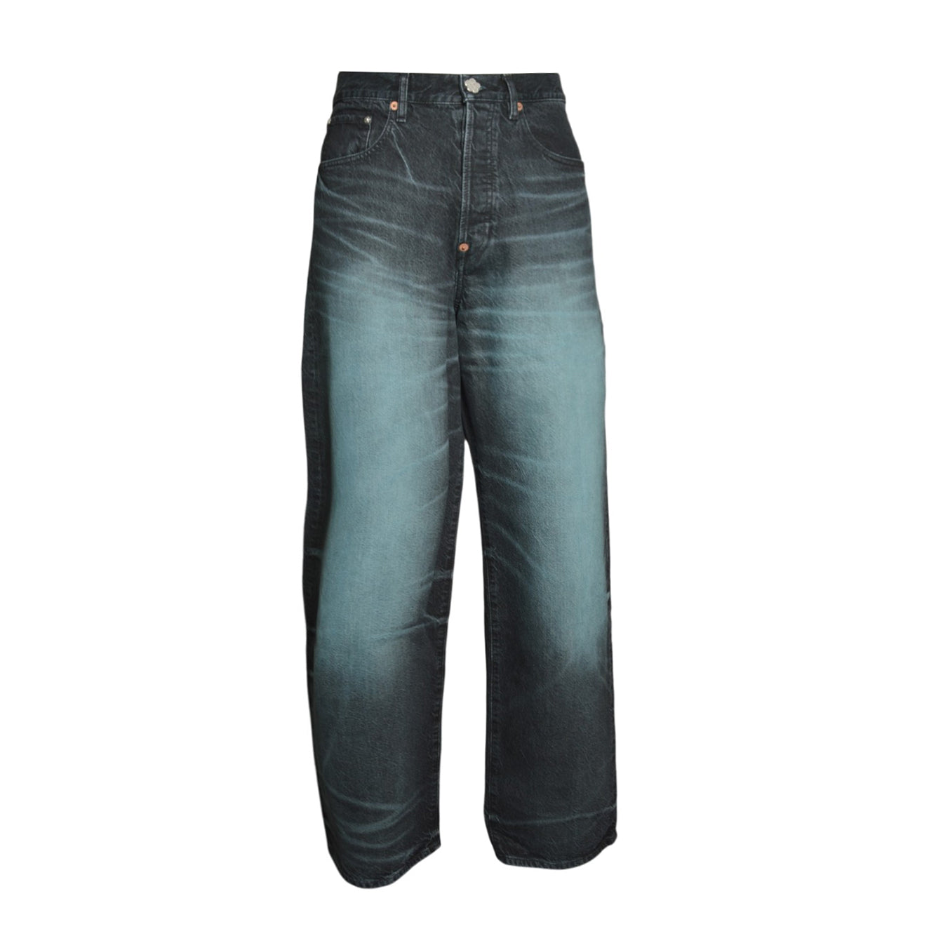 turn up wide fit jeans