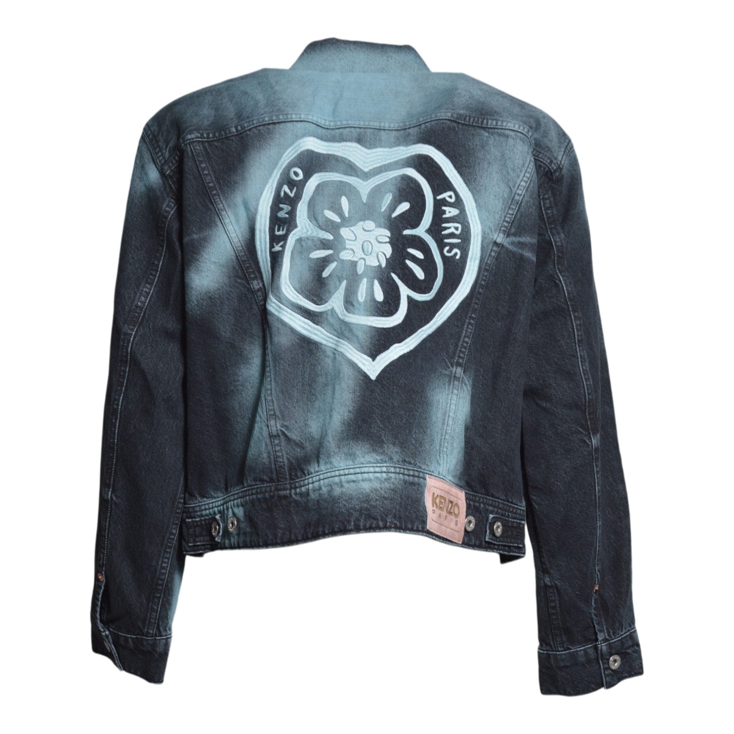 kenzo boke heart oversize trucker jacket