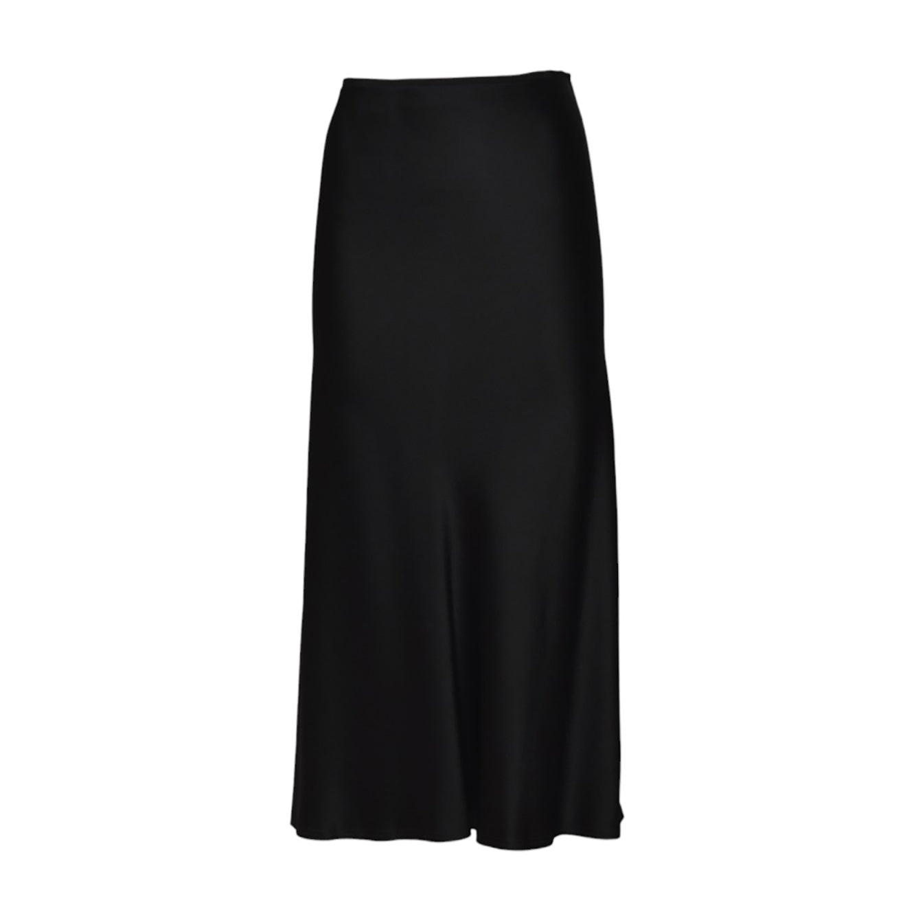 Gonna lunga in raso di viscosa nera Maison Margiela