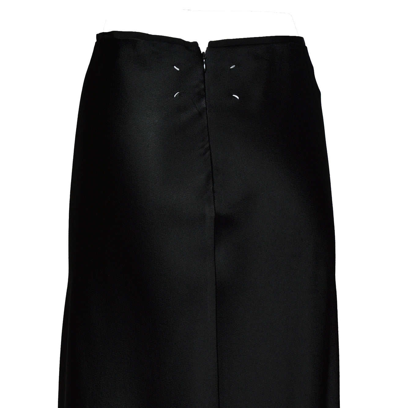 Gonna lunga in raso di viscosa nera Maison Margiela