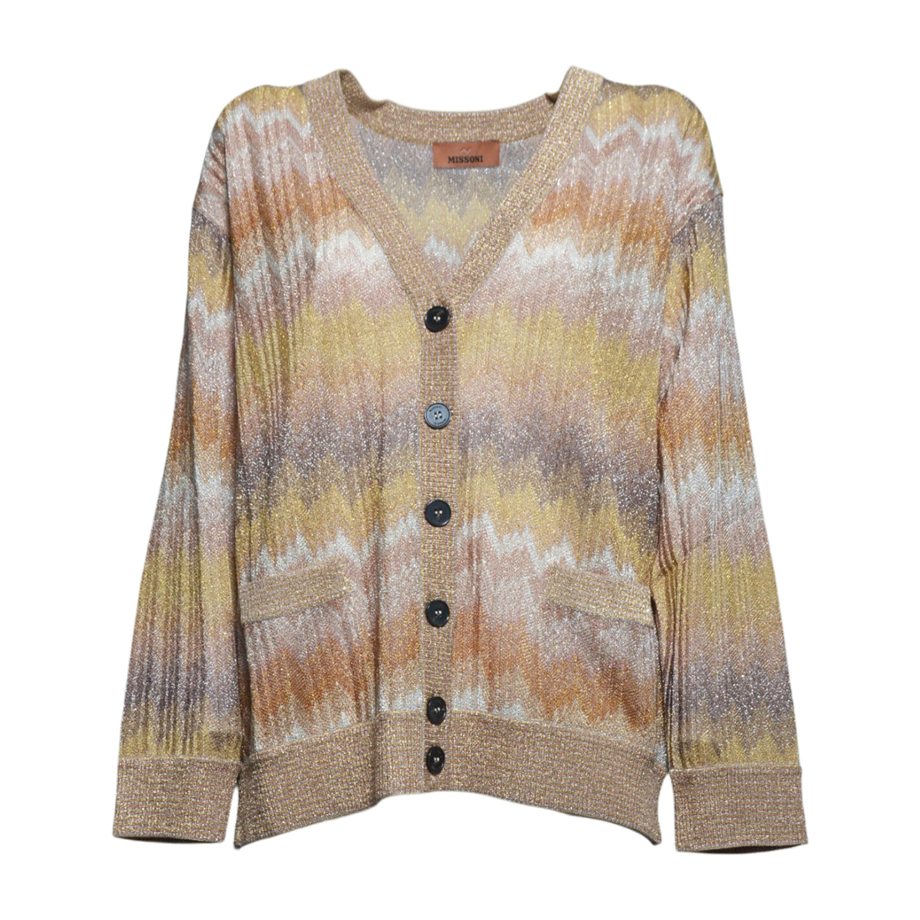 maxi-cardigan gold tones