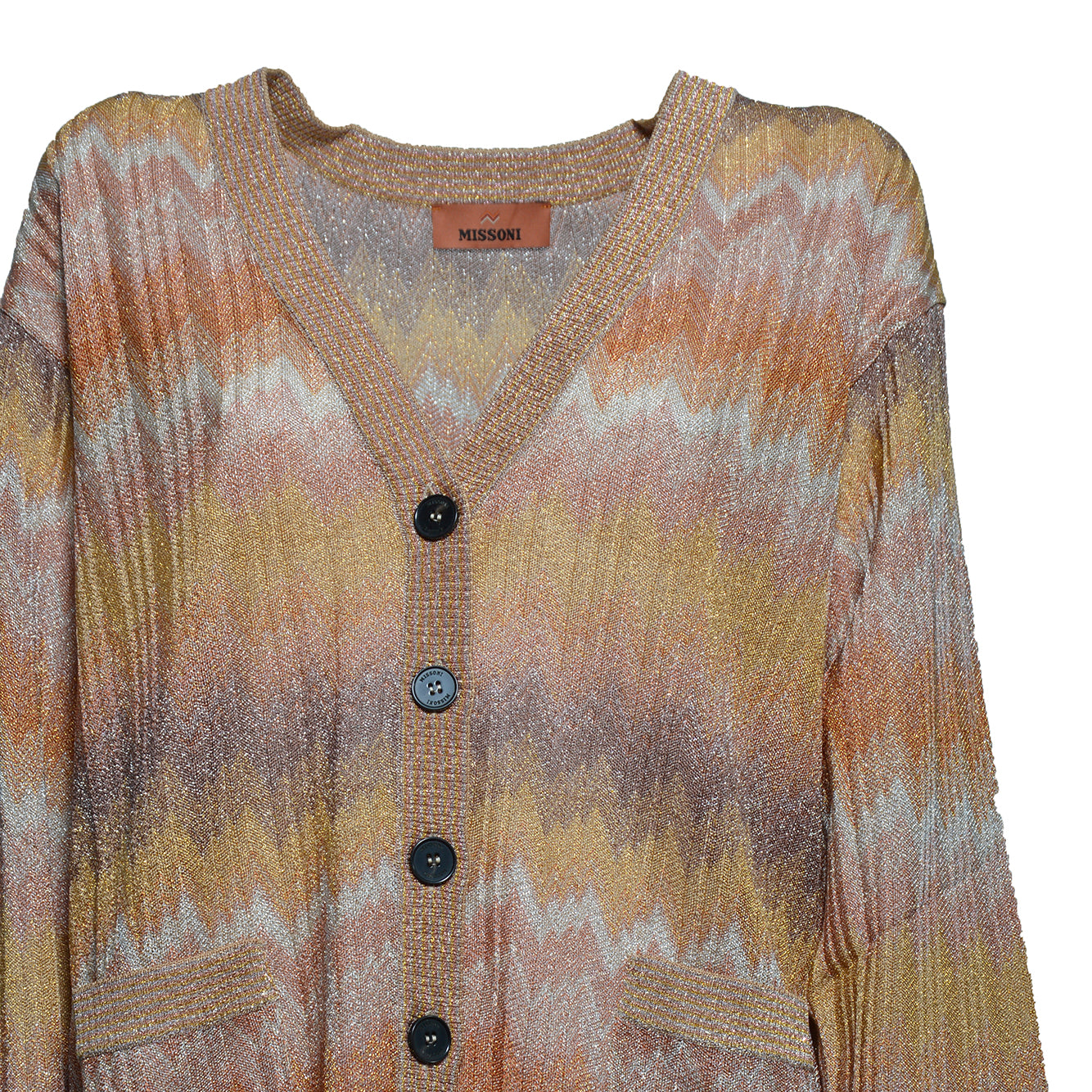 maxi-cardigan gold tones