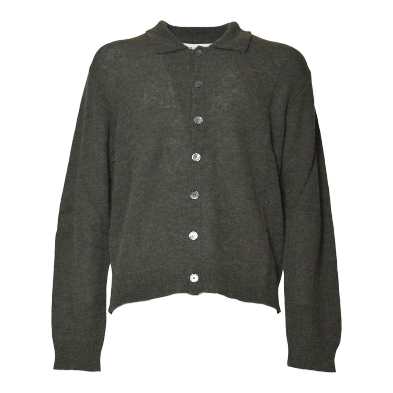 evening polo moss green fuzzy alpaca