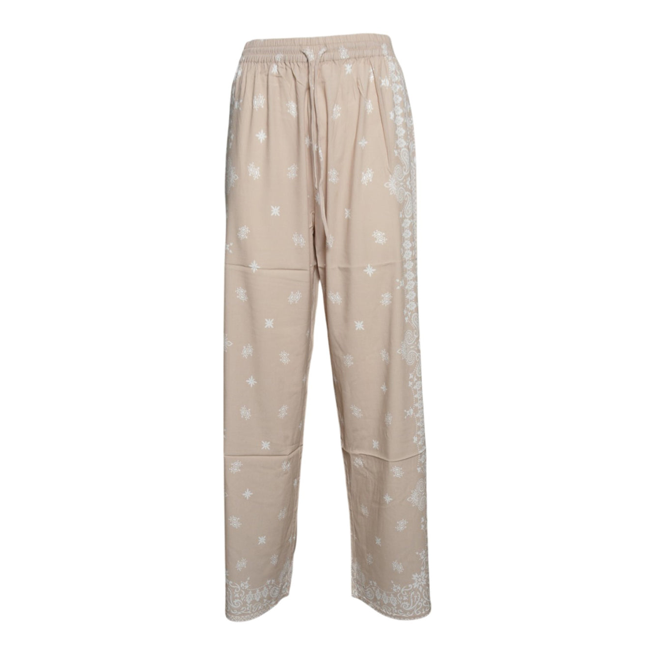 ikaria woman wide trousers rayon bandanna paisley