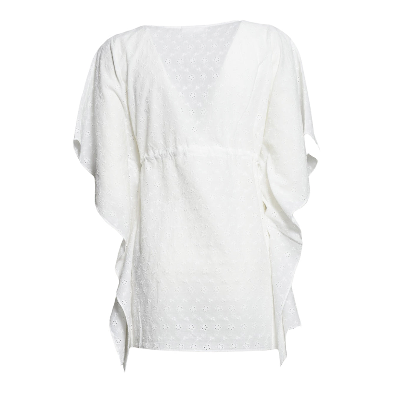 kate printed kaftan dress with coulisse sangallo