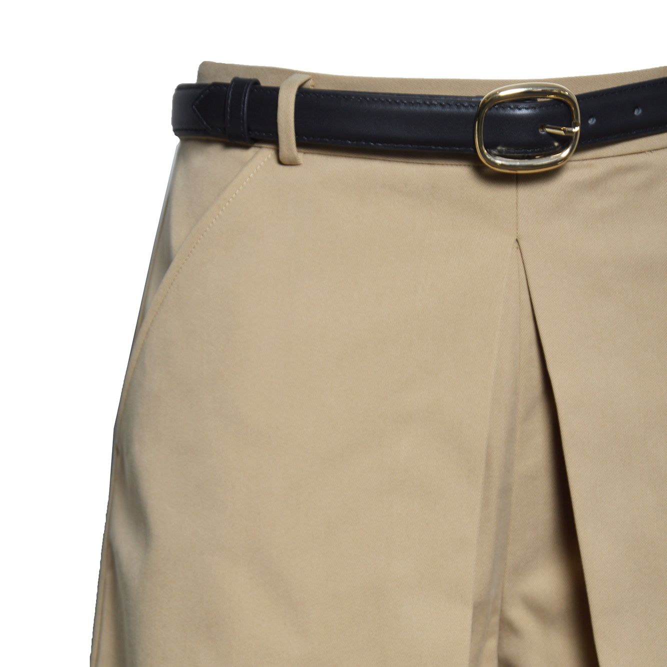 beige cotton skort