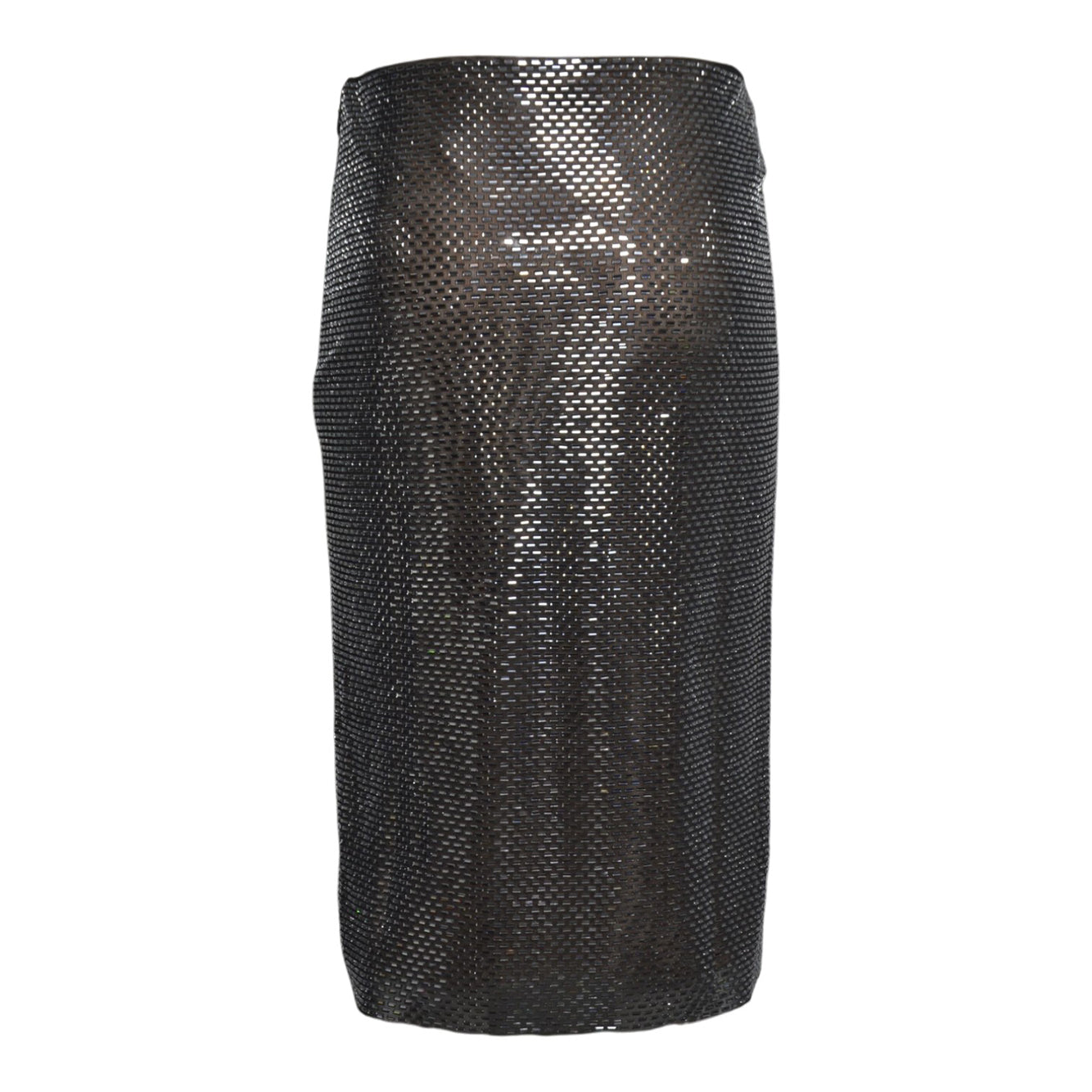 gunmetal rhinestone midi skirt