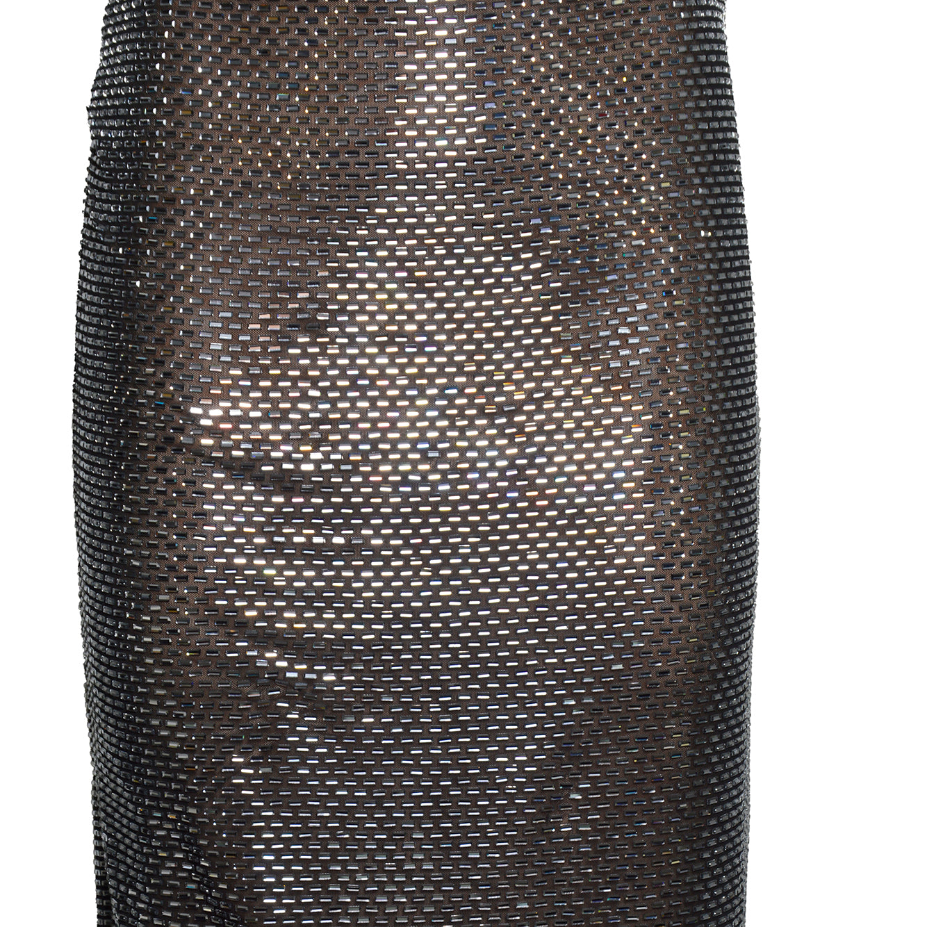gunmetal rhinestone midi skirt