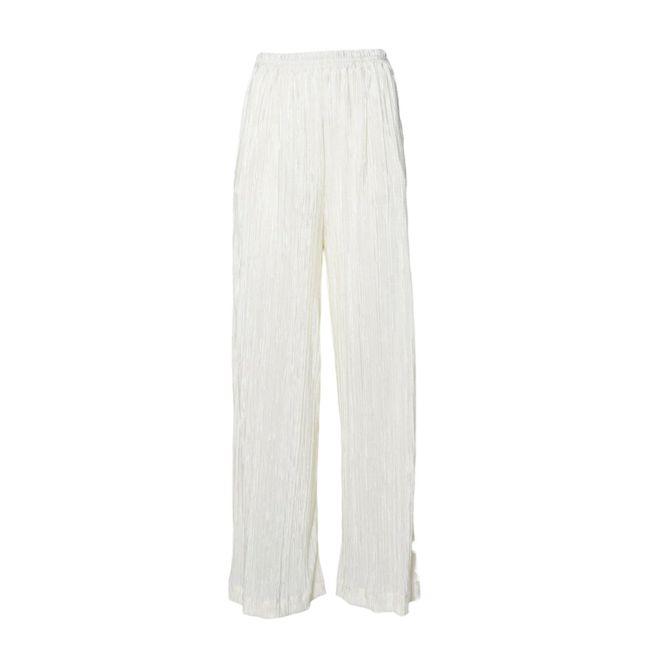Pantalone a palazzo plissè bianco Solotre