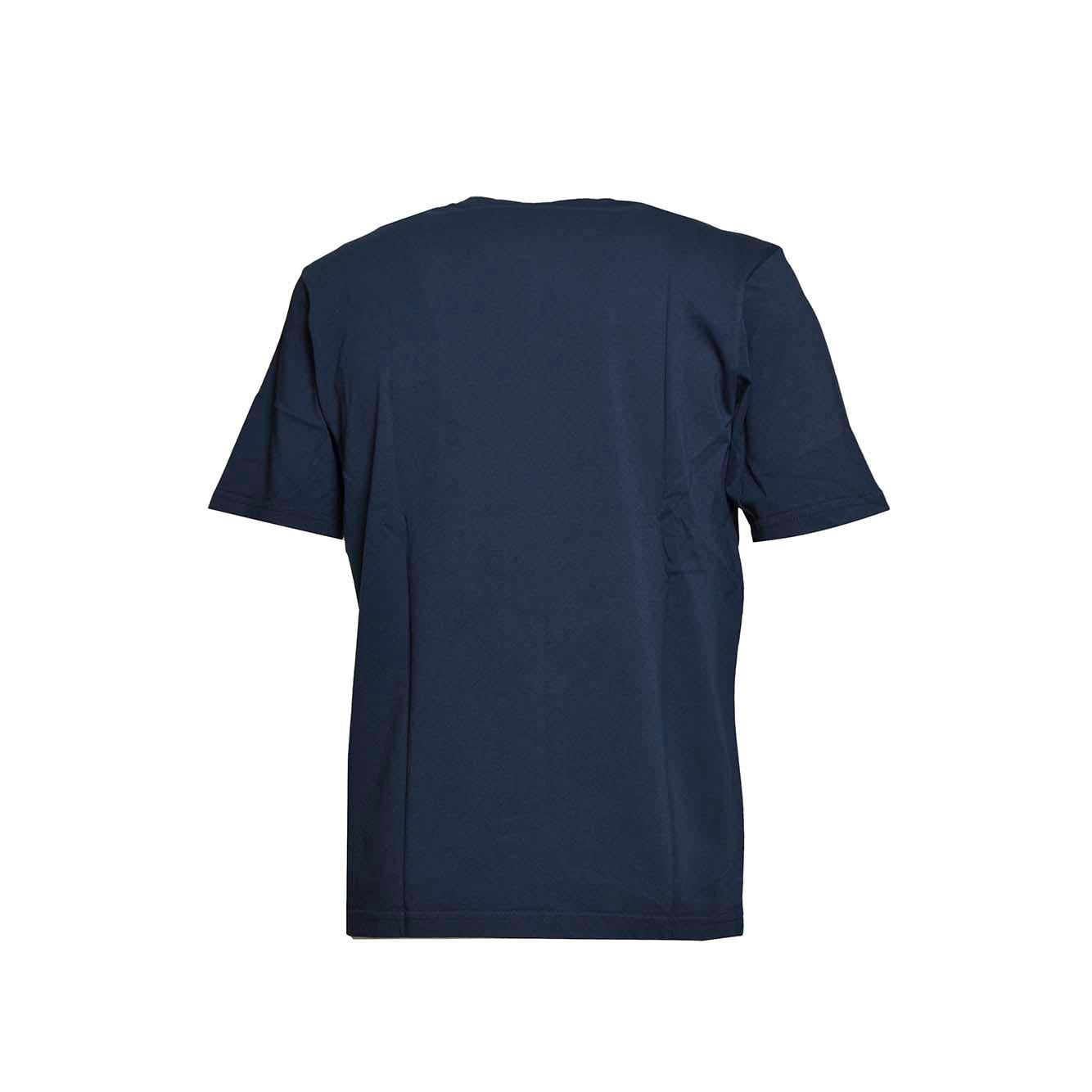 T-shirt in cotone blu navy con tasca Aspesi