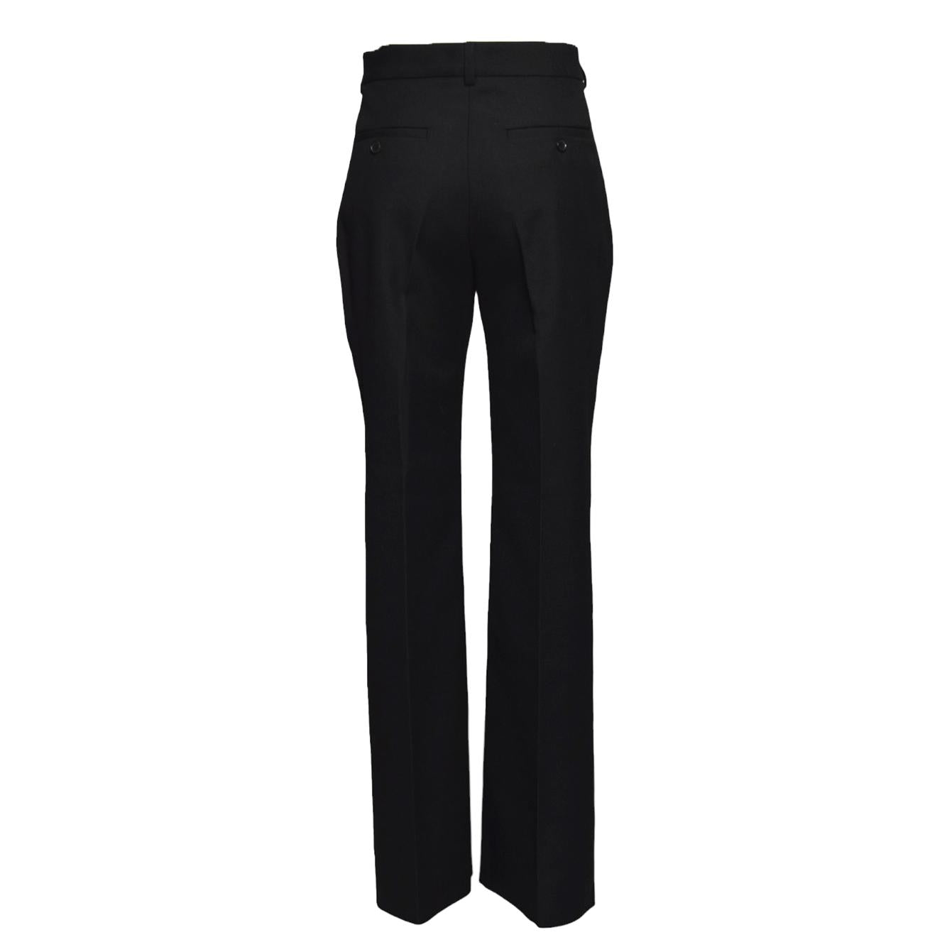 Pantalone svasato in lana nera Bally