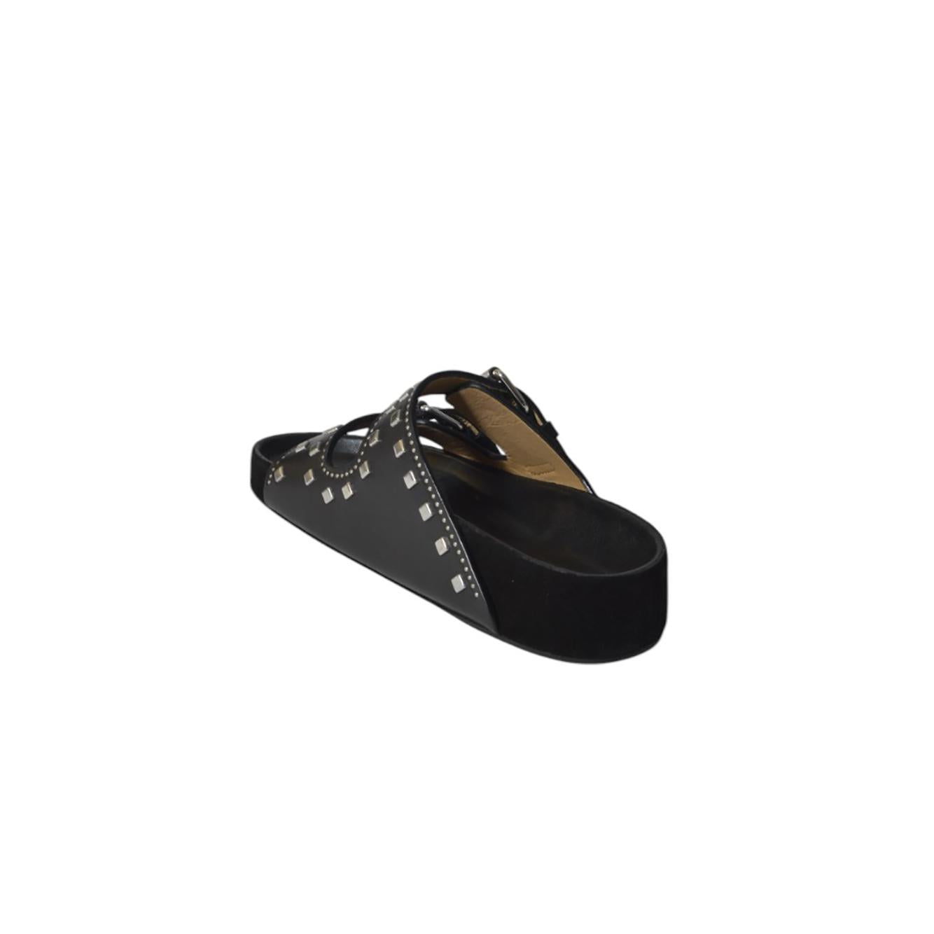 Sandali Lennyo in pelle nera Isabel Marant