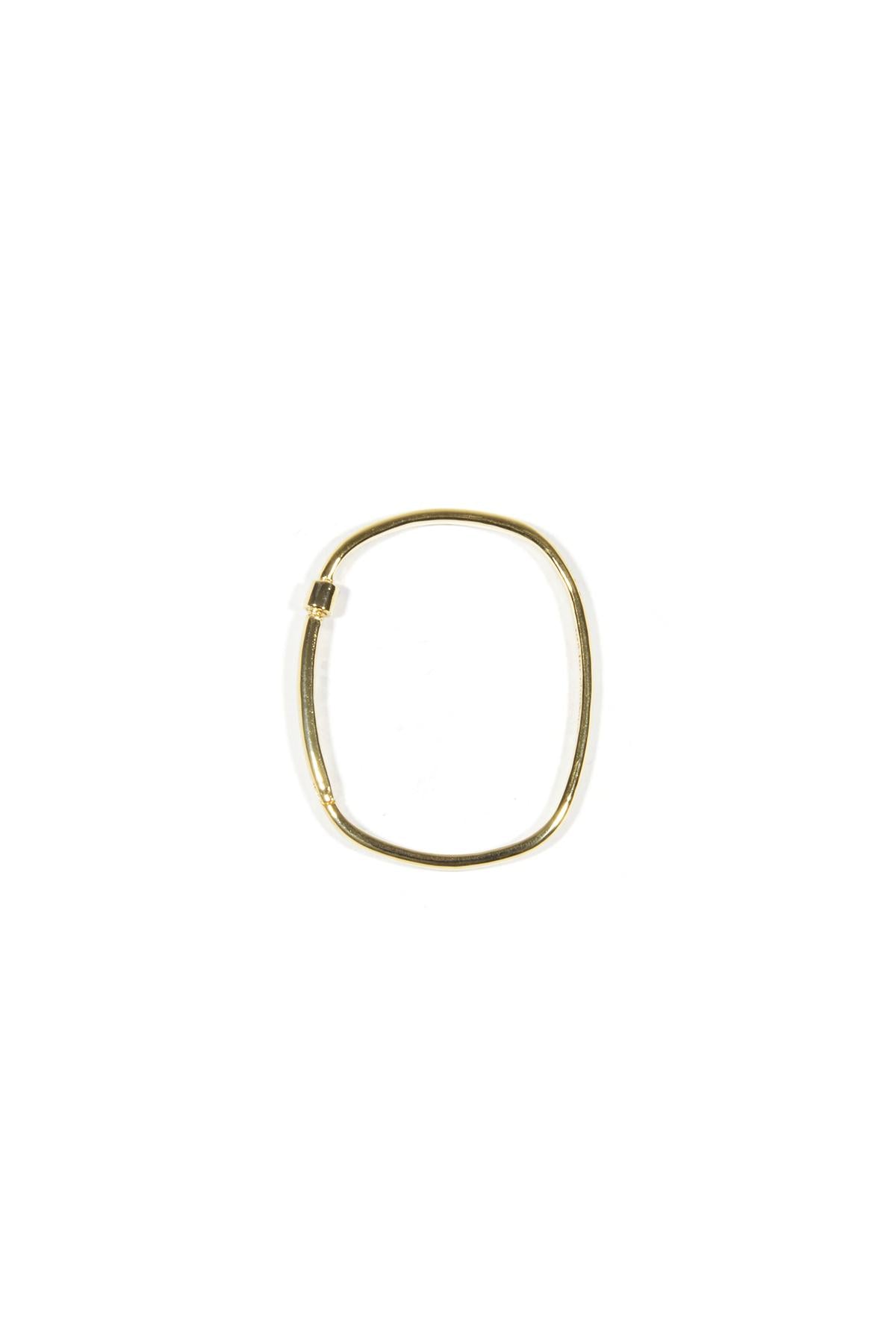 Bracciale squadrato in argento placcato oro NDO Lab