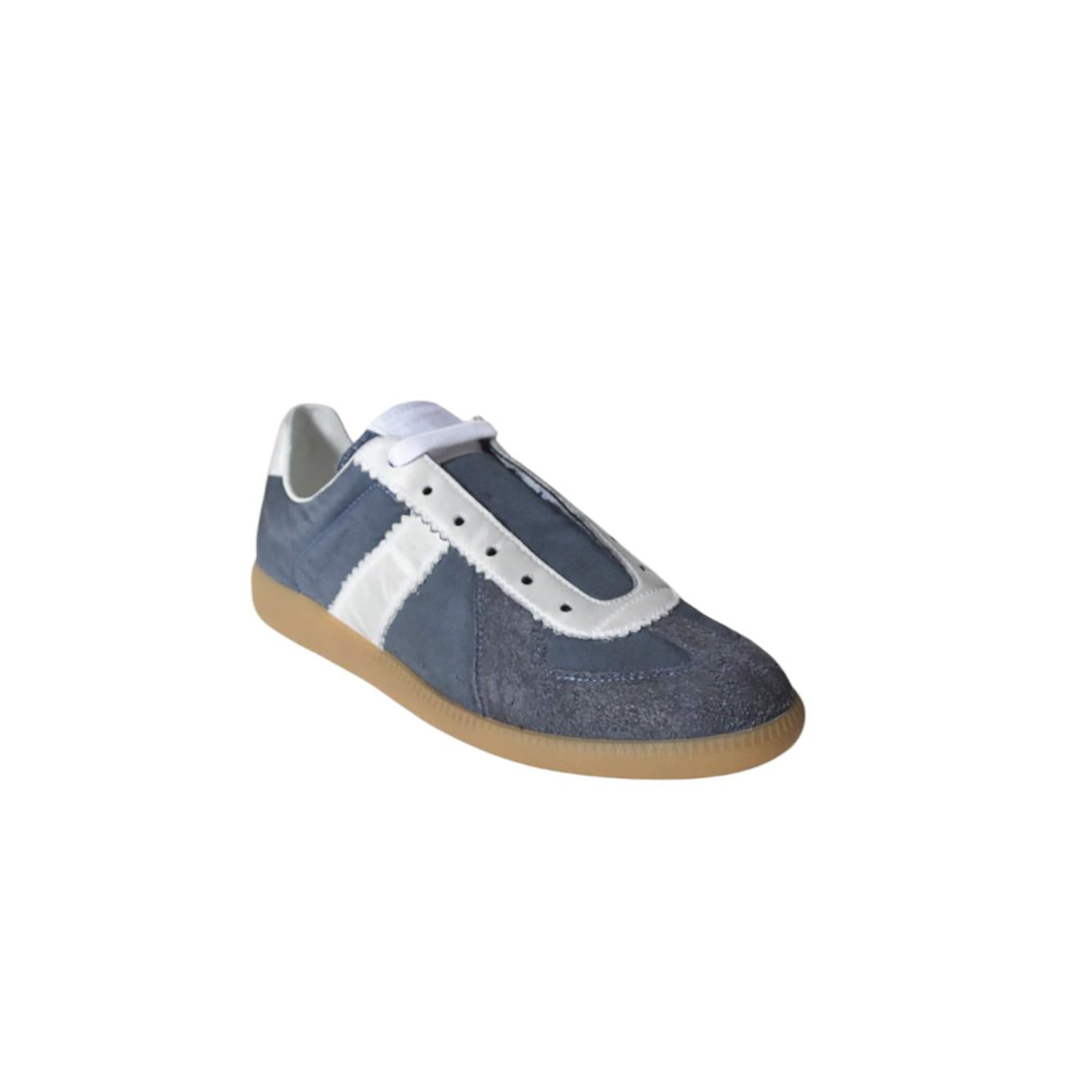 Sneakers Replica in drill di cotone indaco Maison Margiela