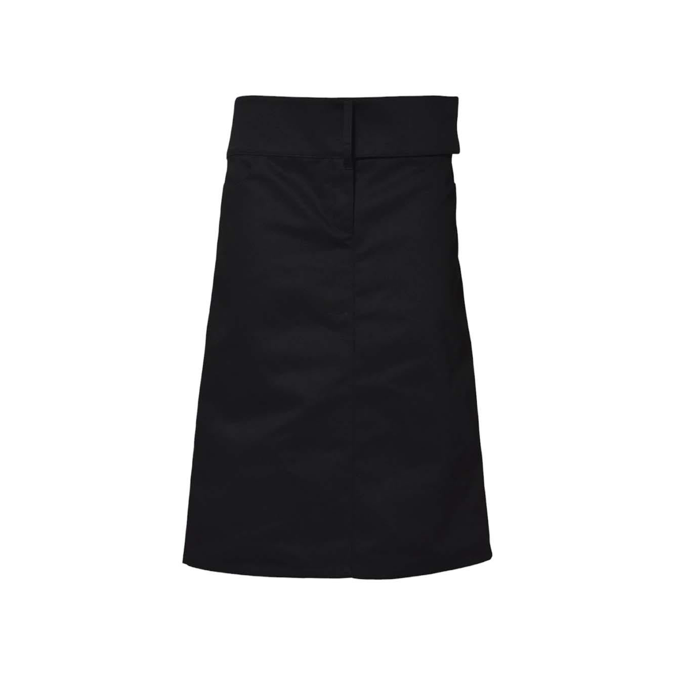 Gonna Belted in policotone nero Courrèges
