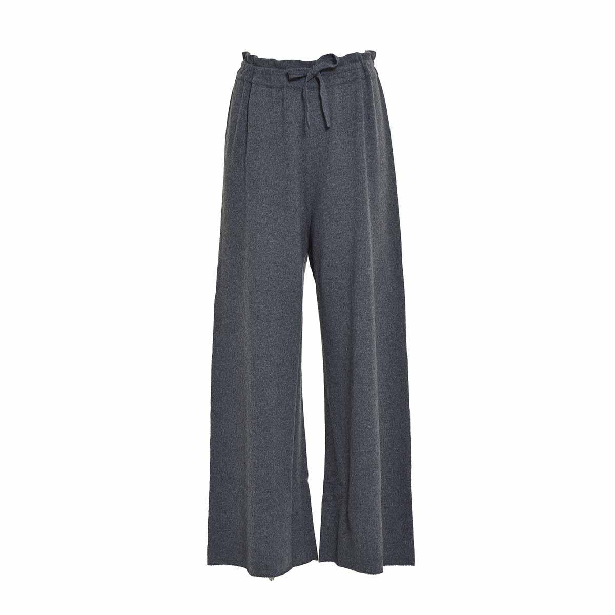 Pantalone a palazzo antracite in maglia Jil Sander+