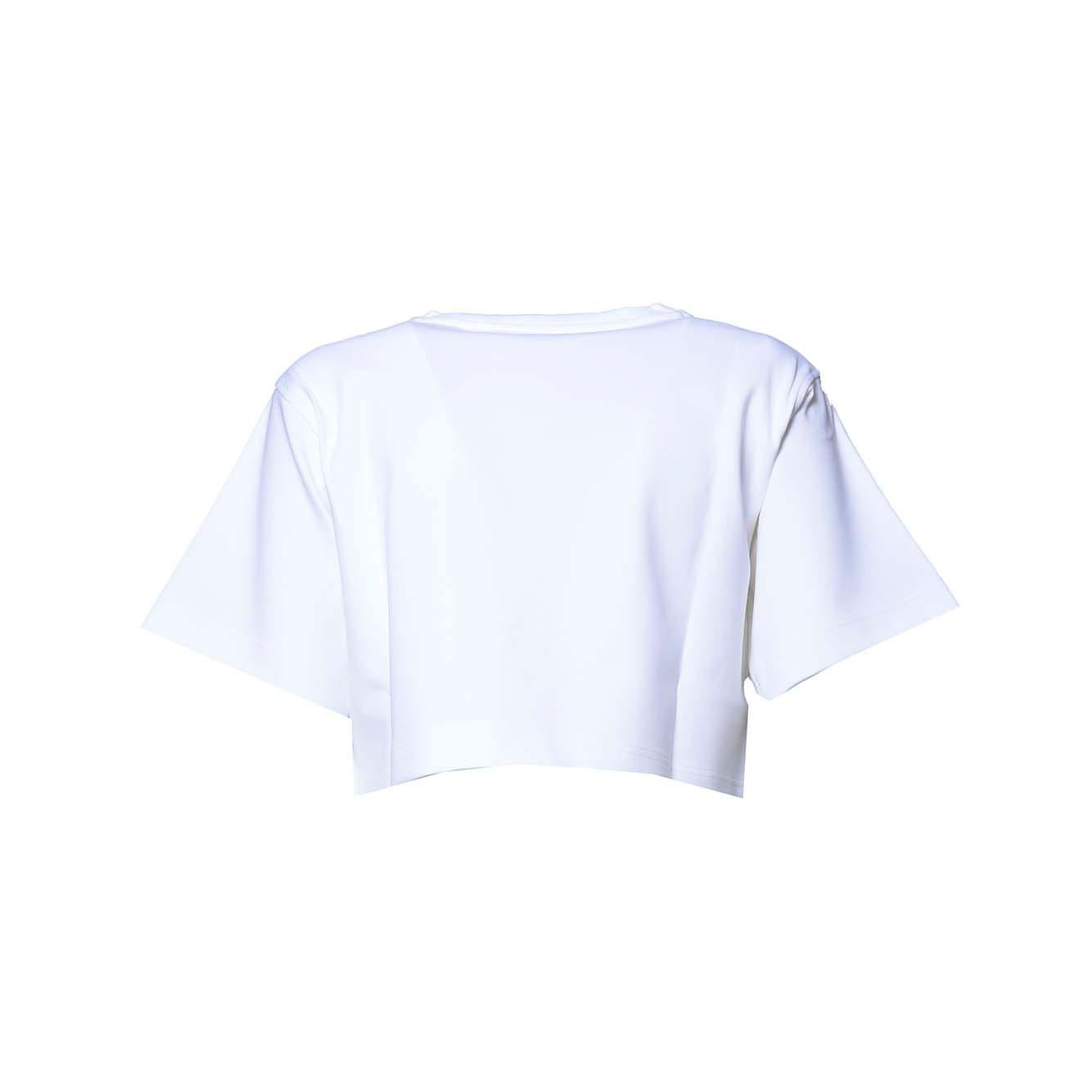 T-shirt Messico cropped in jersey bianco Max Mara