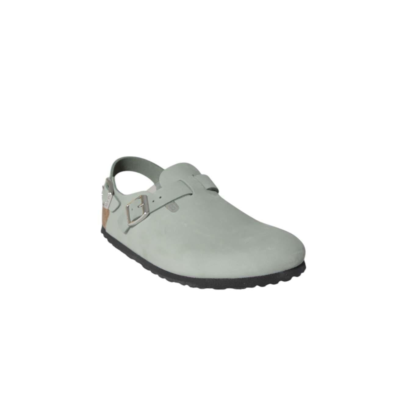 Sabot Tokio in pelle nabuk verda menta Birkenstock