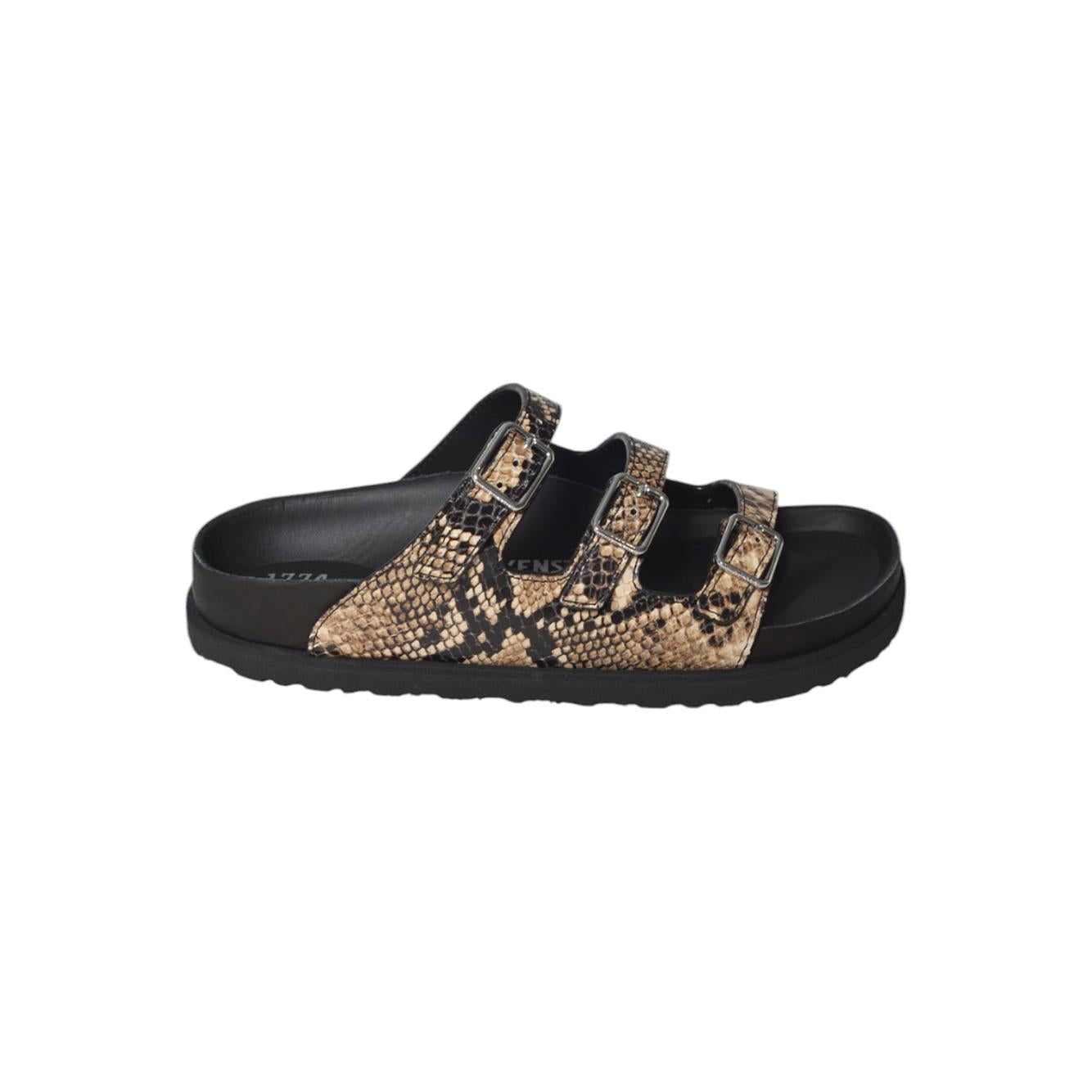 Sandali Florida in pelle pitonata beige Birkenstock 1774