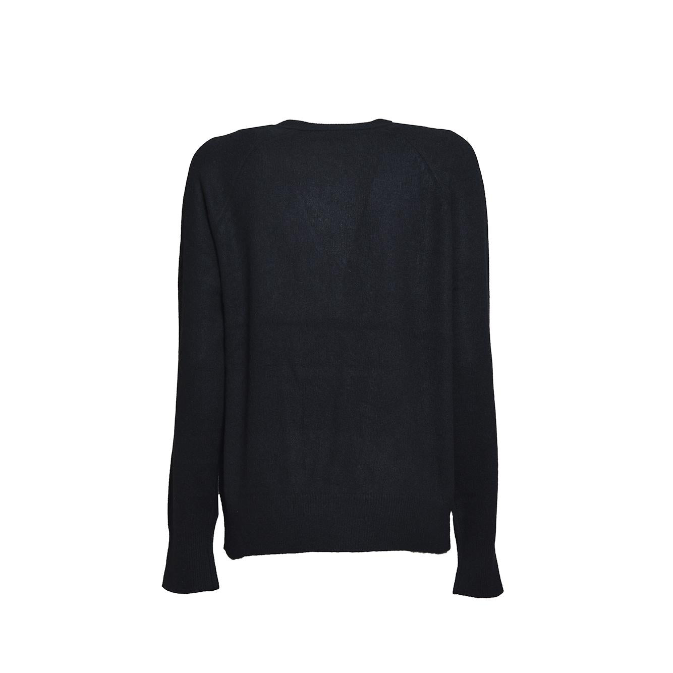 Pullover Madalene scollo a V in cashmere nero Equipment