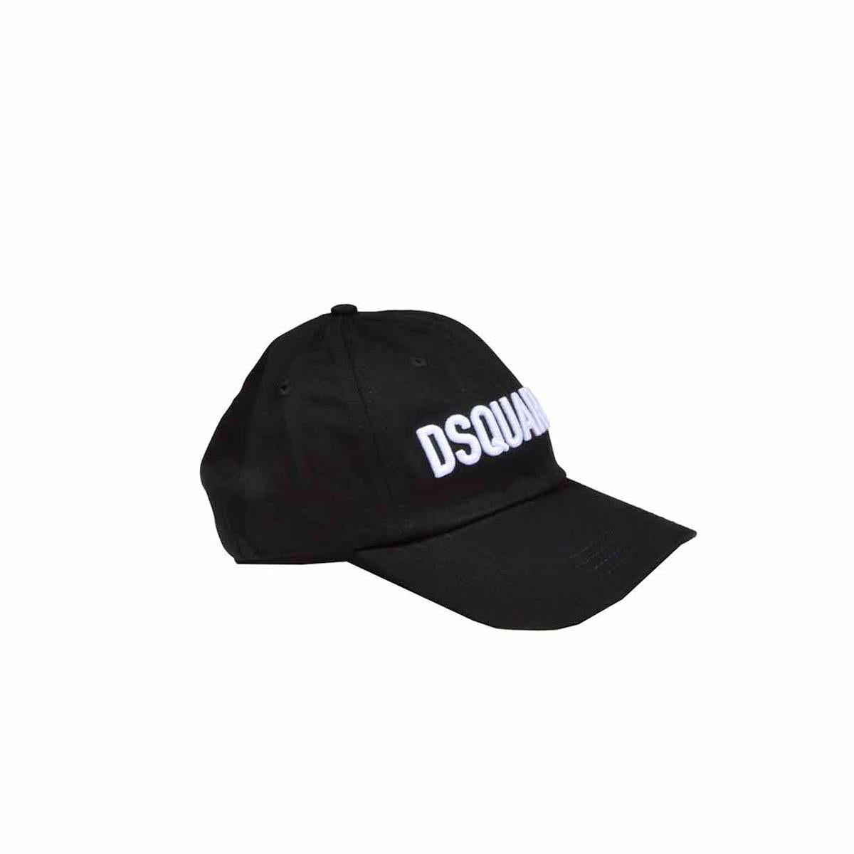 Cappello nero Embroidered Baseball con visiera Dsquared2