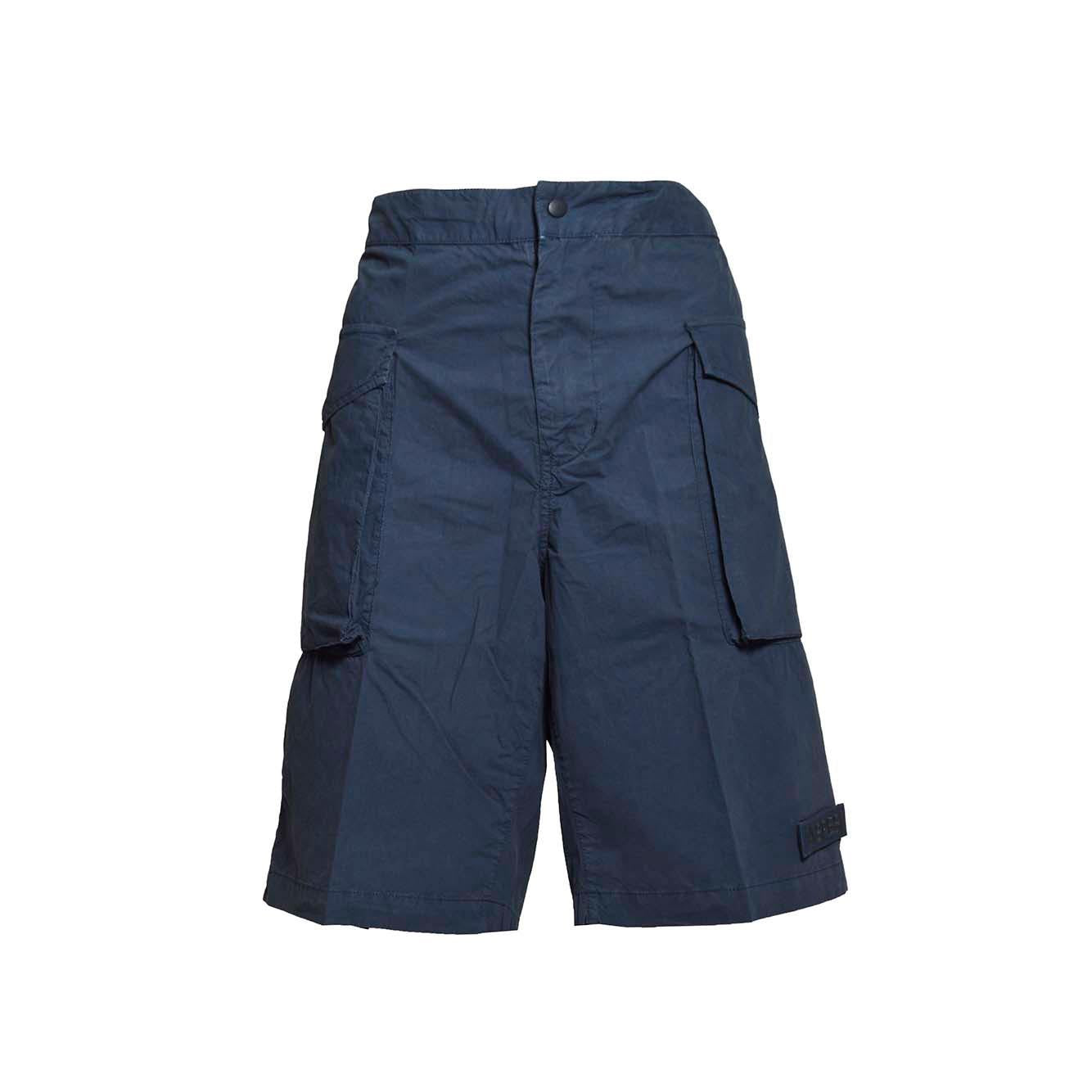 Bermuda Lou in cotone blu navy Aspesi