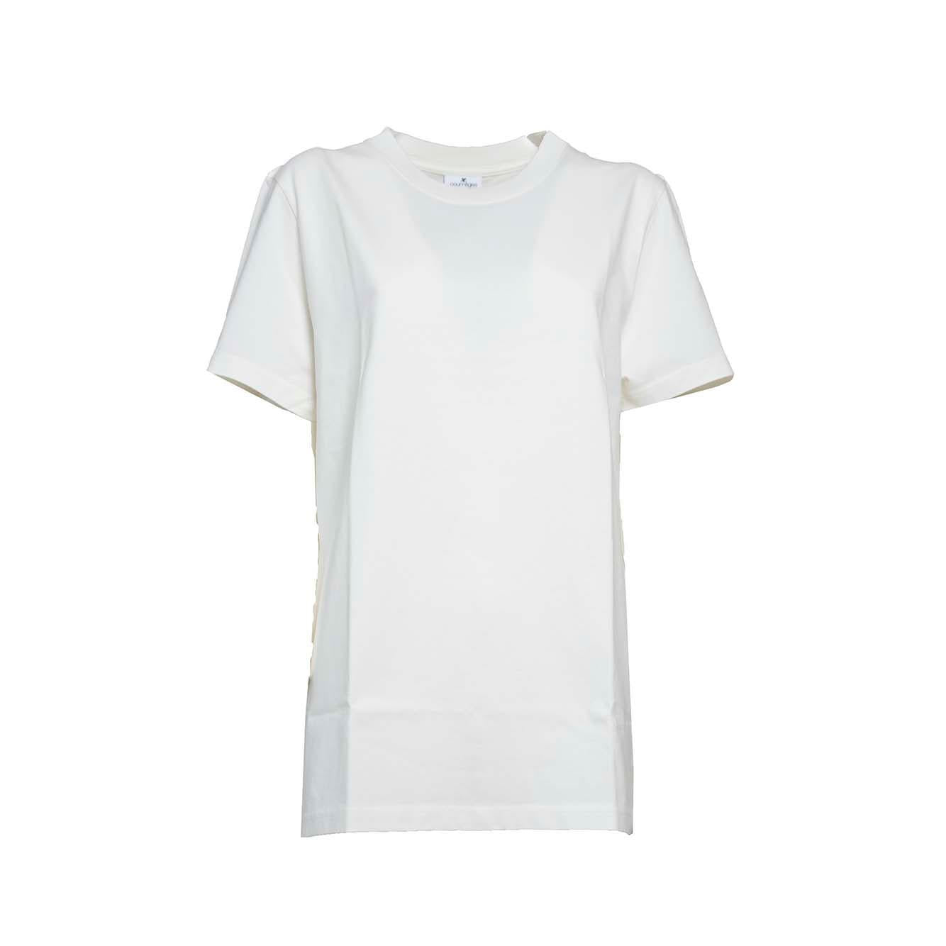T-shirt Ac in cotone bianco Courregès