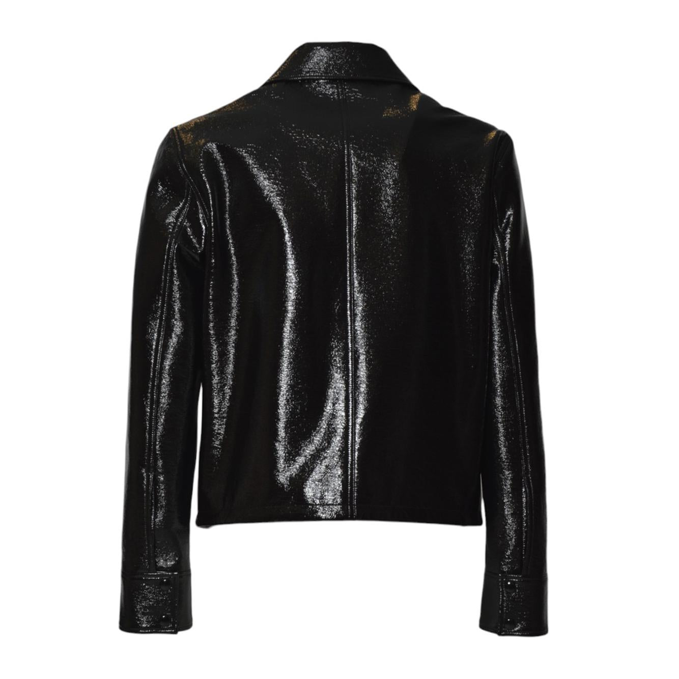 Giacca Officer in vinile nero Courrèges