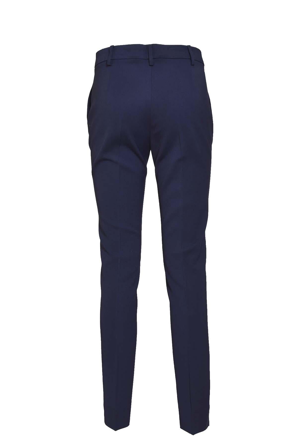 Pantalone dritto in viscosa blu Etro
