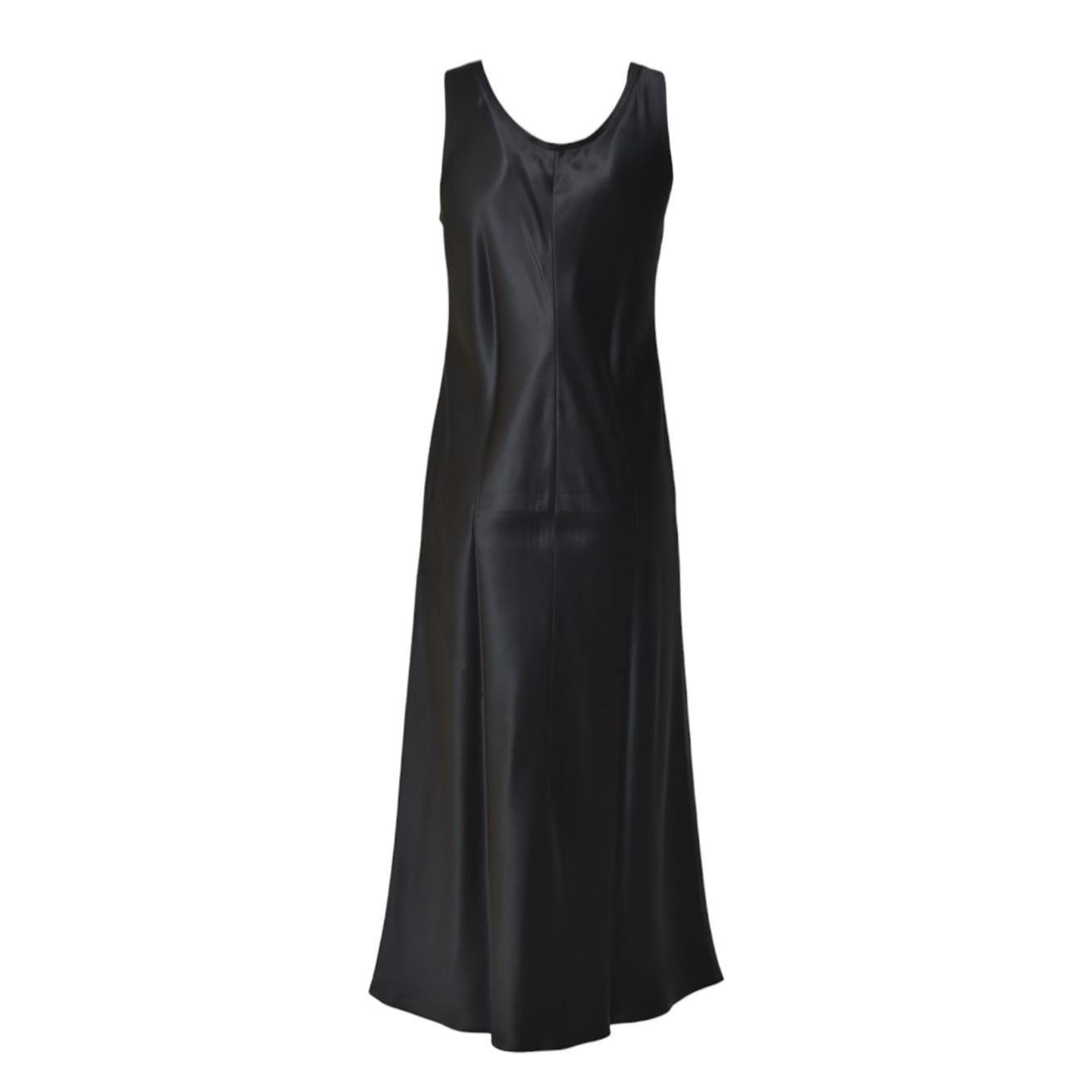 Abito Banjo in raso di seta nero Max Mara