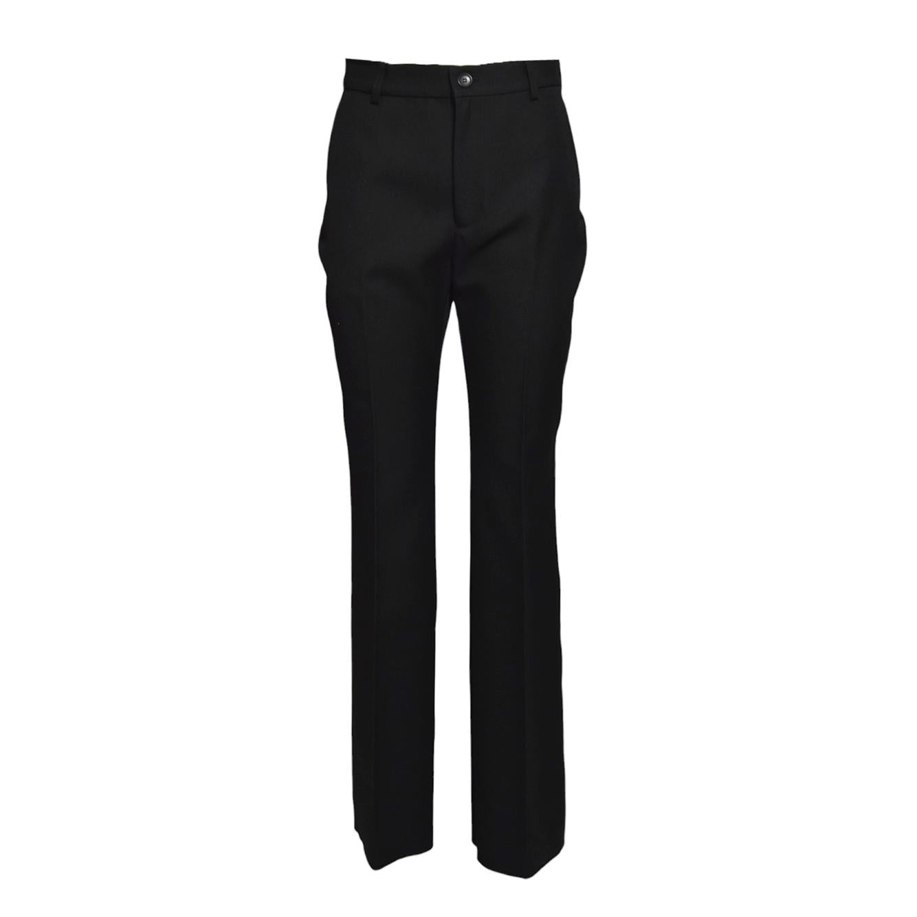 Pantalone svasato in lana nera Bally