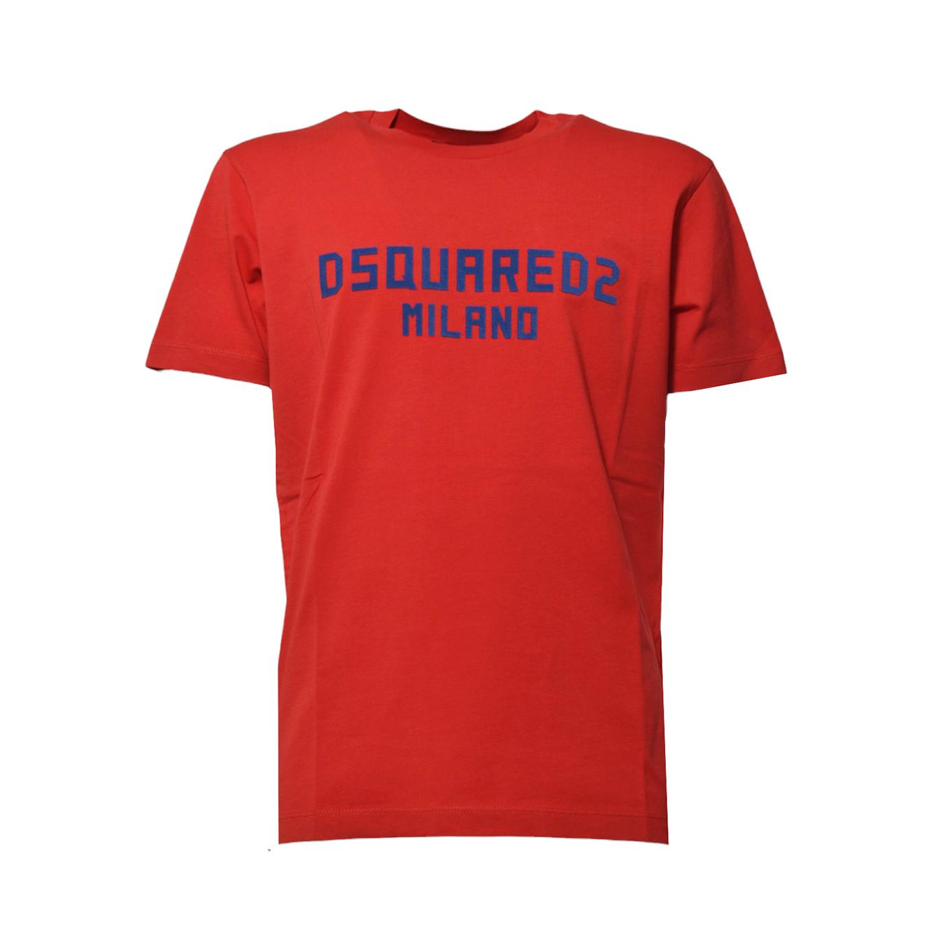T-shirt Milano Cool Fit in cotone rosso Dsquared2