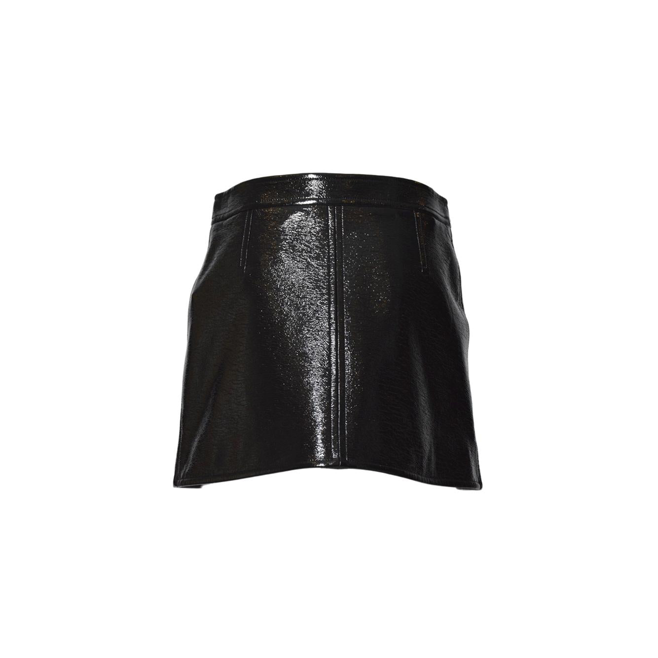 reedition vinyl mini skirt