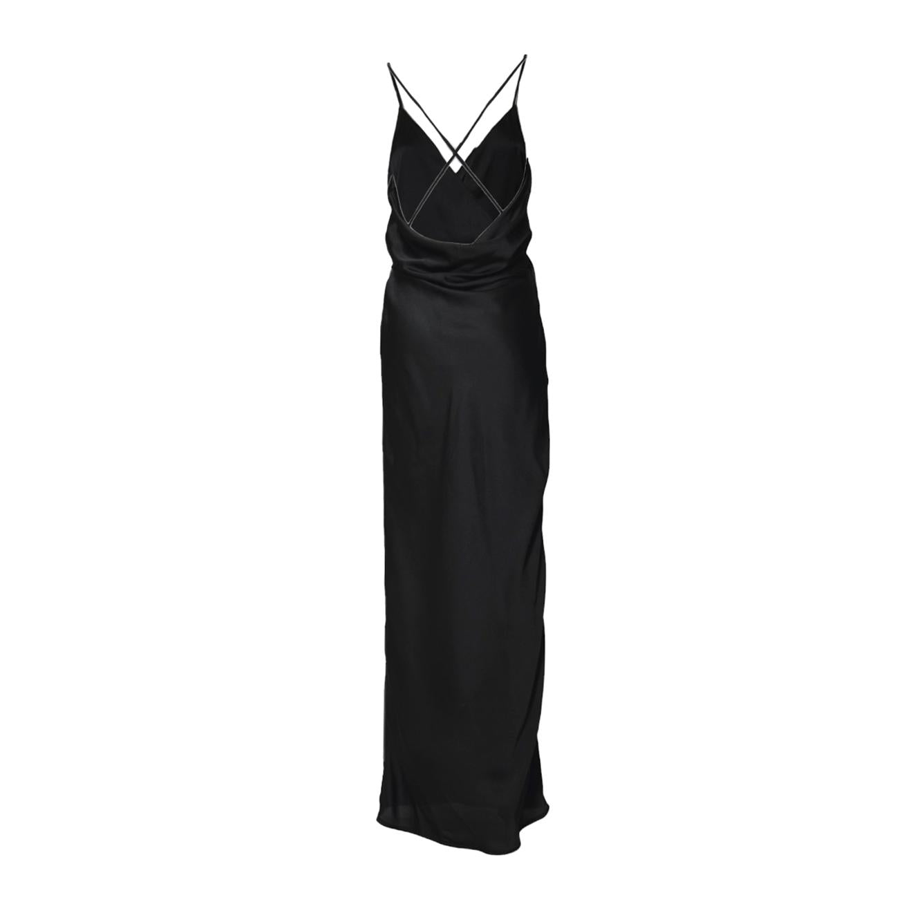 Abito The Donna Satin in raso nero Nineminutes