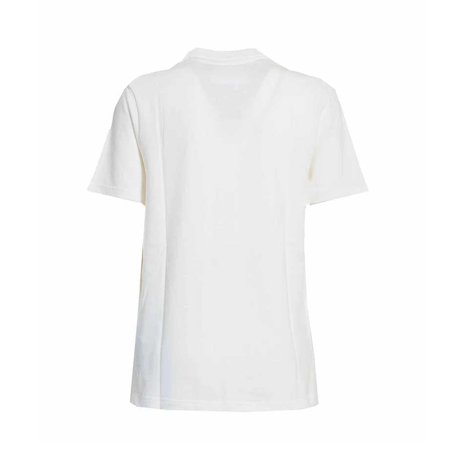 T-shirt a maniche corte panna con stampa logo Jil Sander