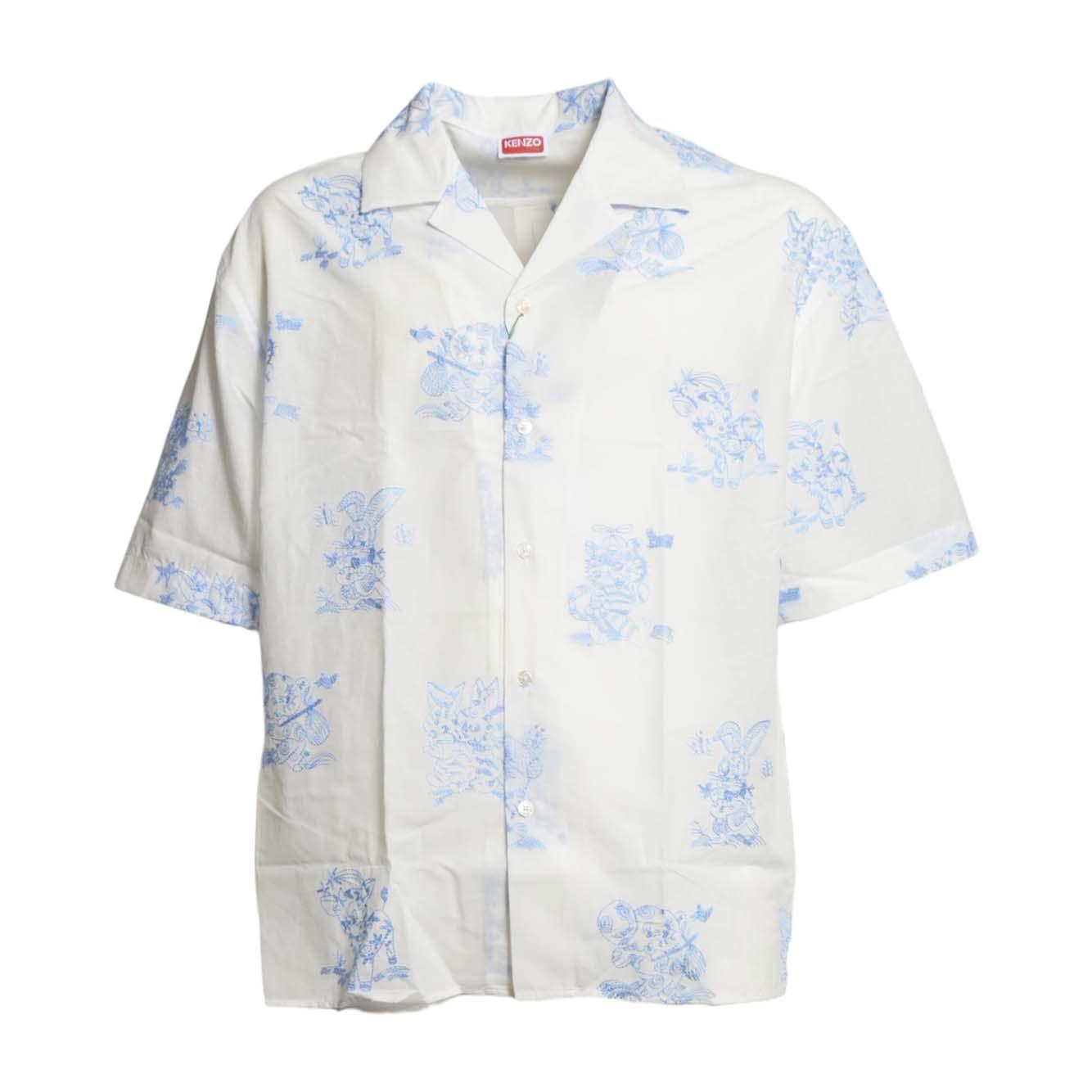 kenzo cartoon hawaiian short sleeve shirt