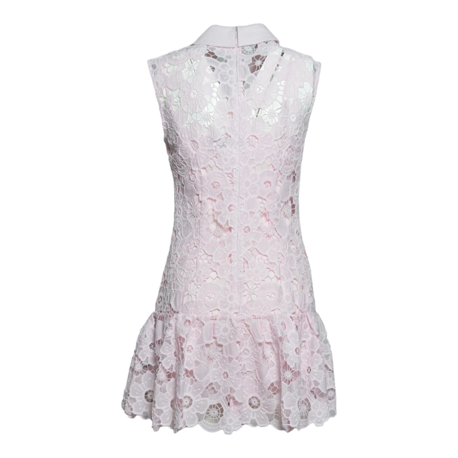 lace collared mini dress