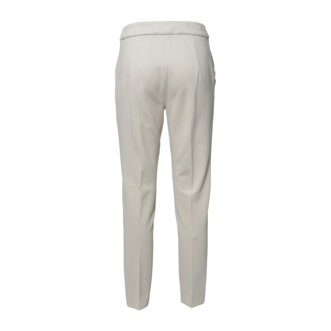 Pantalone Pegno in misto viscosa grigio perla Max Mara