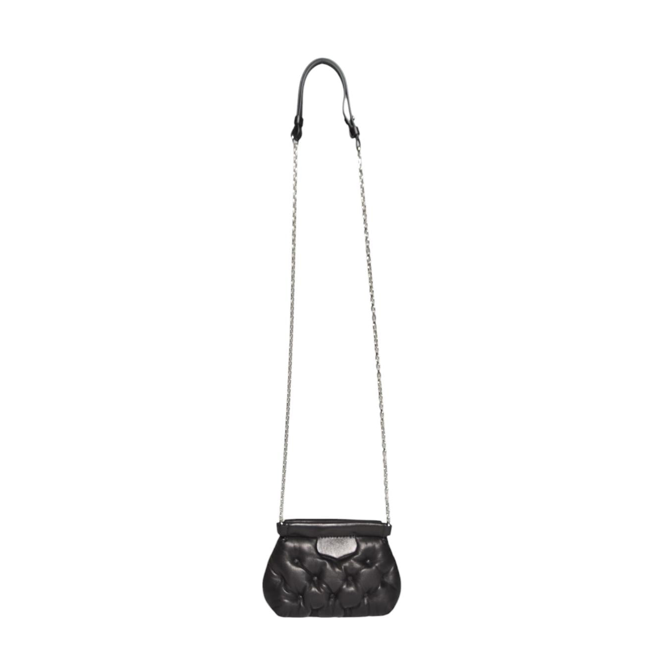 Borsa Glam Slam Classique Baby in pelle nera Maison Margiela