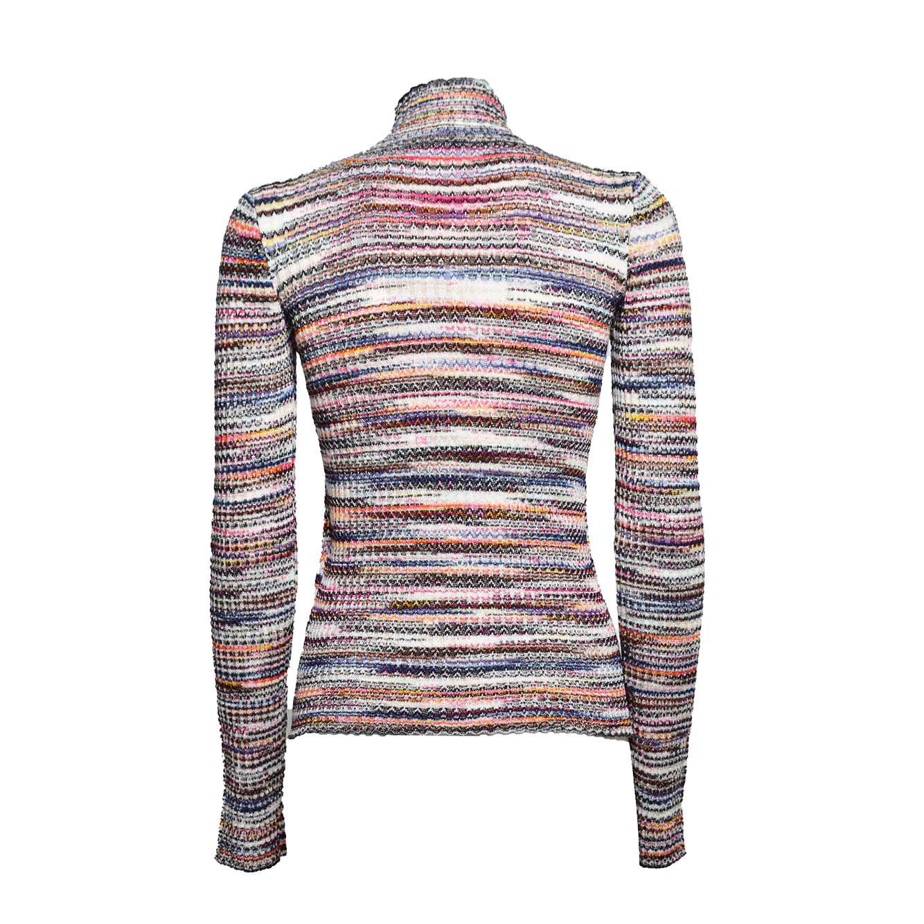 Lupetto in viscosa e lana a costine multicolore Missoni