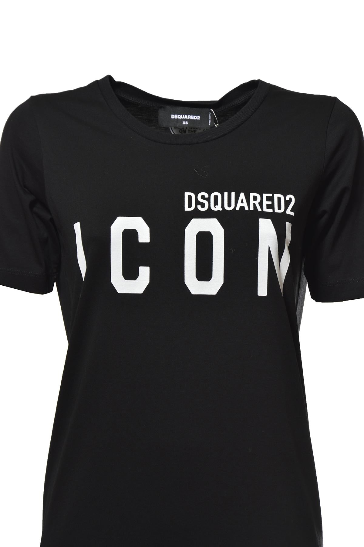Abito Icon Renny in cotone nero Dsquared2