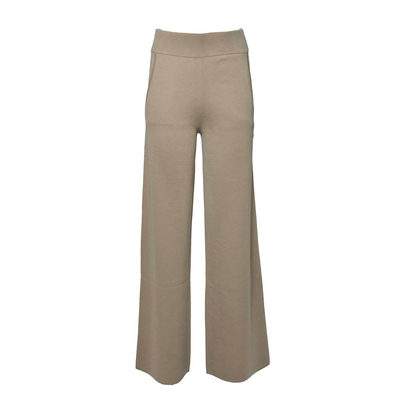Pantalone Zigote ampio in lana vergine cammello Max Mara